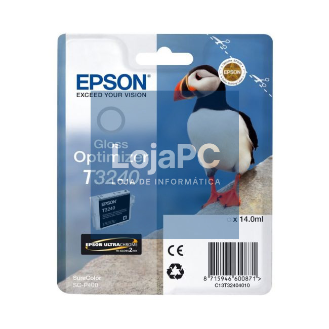 Tinteiro EPSON T3240 Preto Otimizador de Briho - SureColor SC-P400