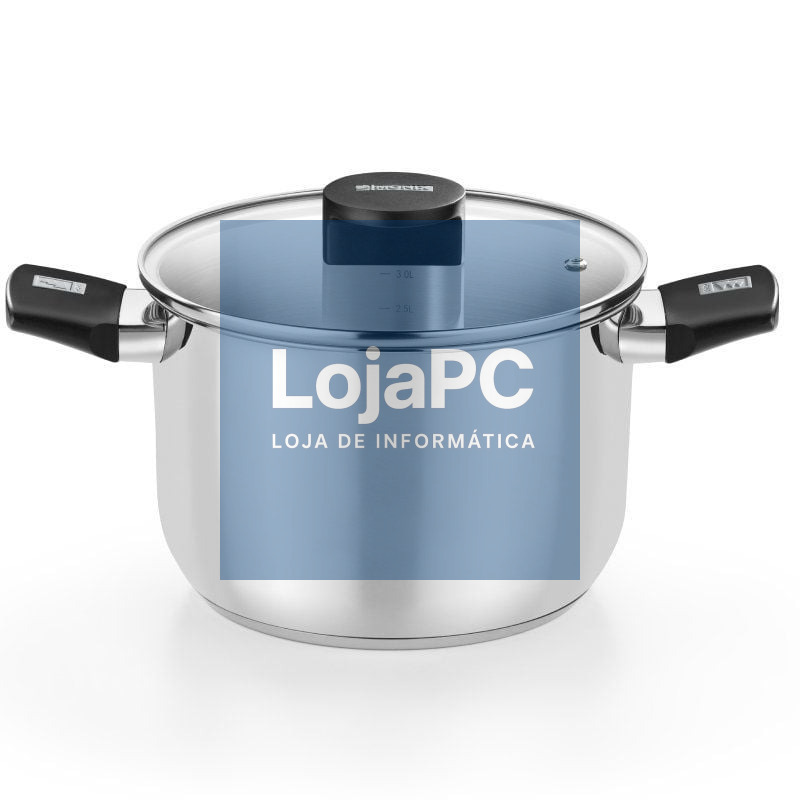 Olla Elite Inox M240222/ 22cm/ 5L/ Acero Inoxidable/ Apta para Inducción