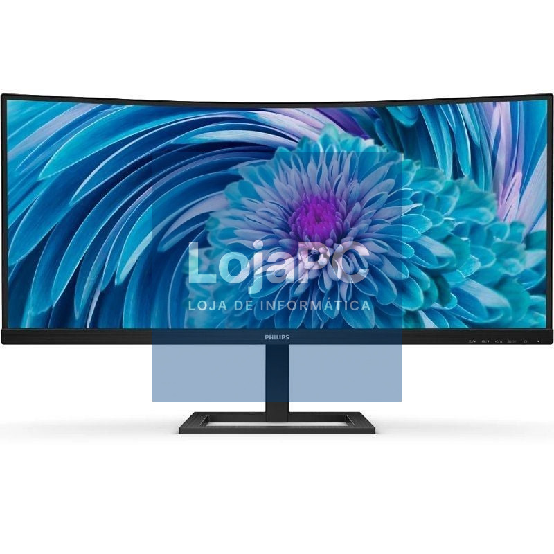 Monitor Profissional Ultrapanorámico Curvo Philips 346E2CUAE 34'/ UWQHD/ Multimedia/ Regulável en altura/ Preto