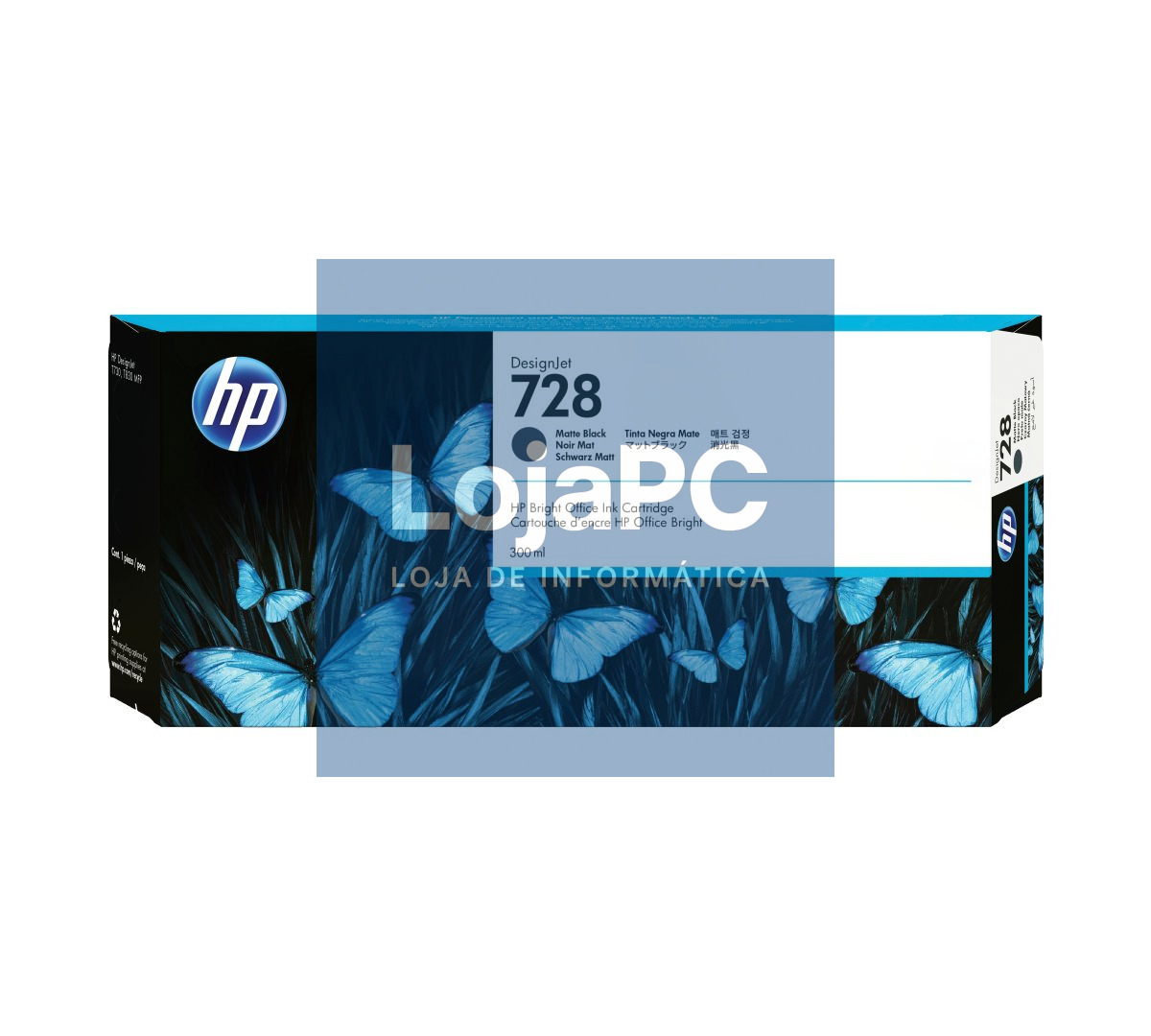 HP 728 original 300-ml Matte Black Ink cartridge F9J68A
