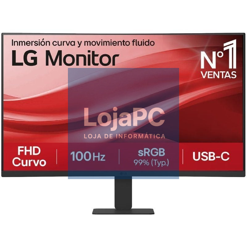 Monitor Curvo LG 27U421A-B 27'/ Full HD/ Preto