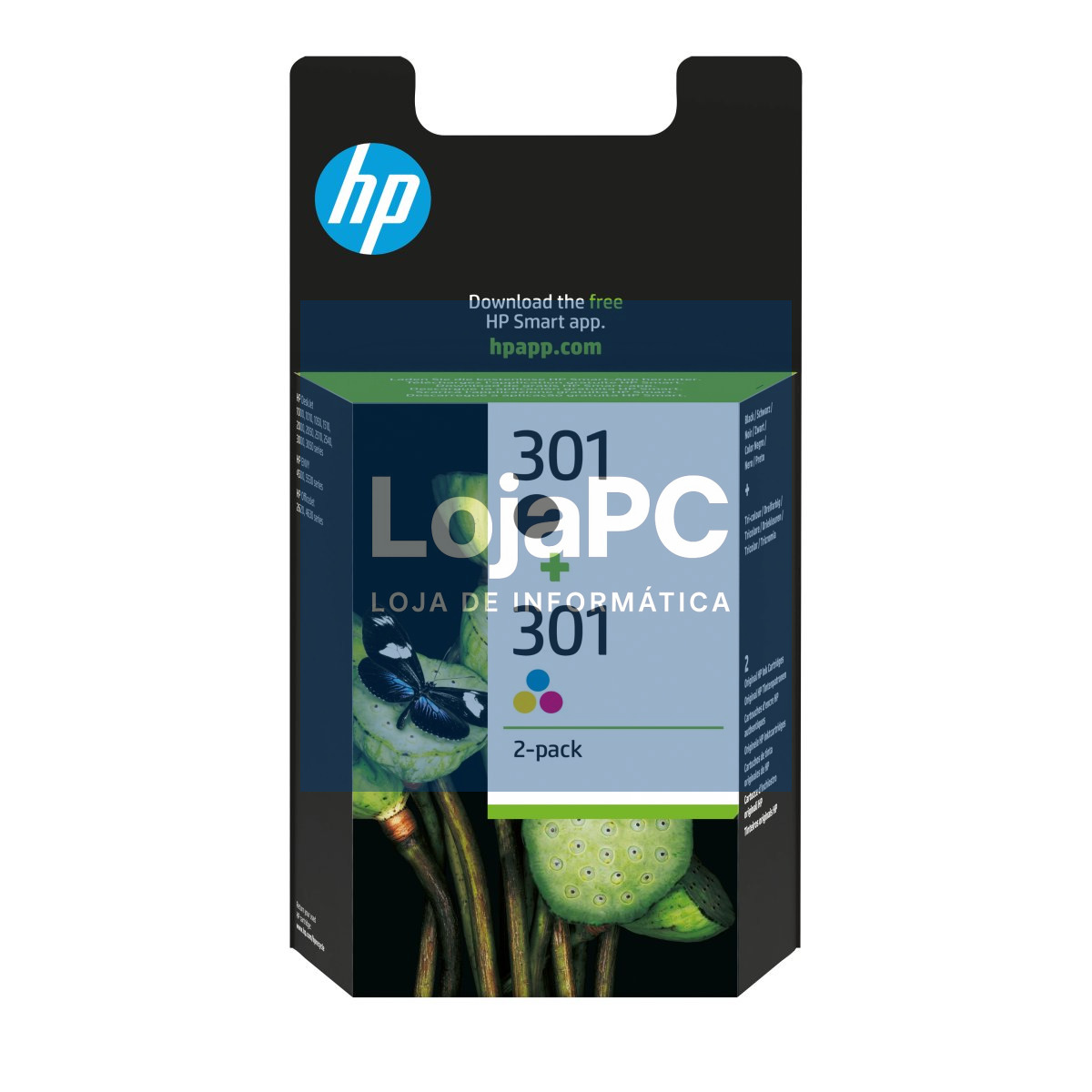 HP 301 original Ink cartridge N9J72AE Combo 2-Pack Standard Capacity Black and Colour cartridge