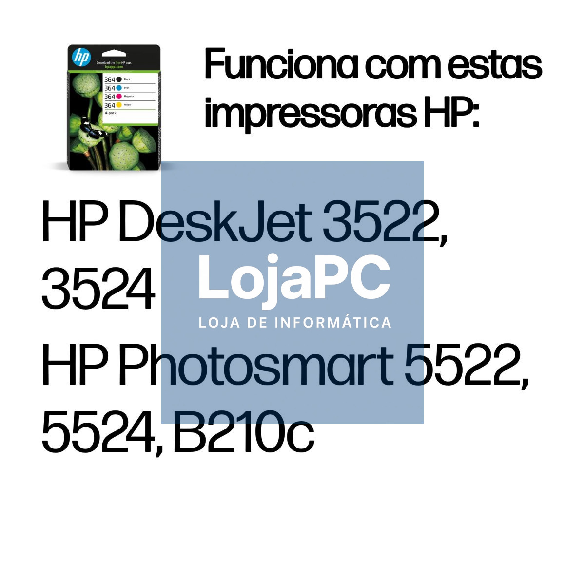 HP 364 original CMYK Ink cartridge N9J73AE Combo 4-Pack Standard Capacity