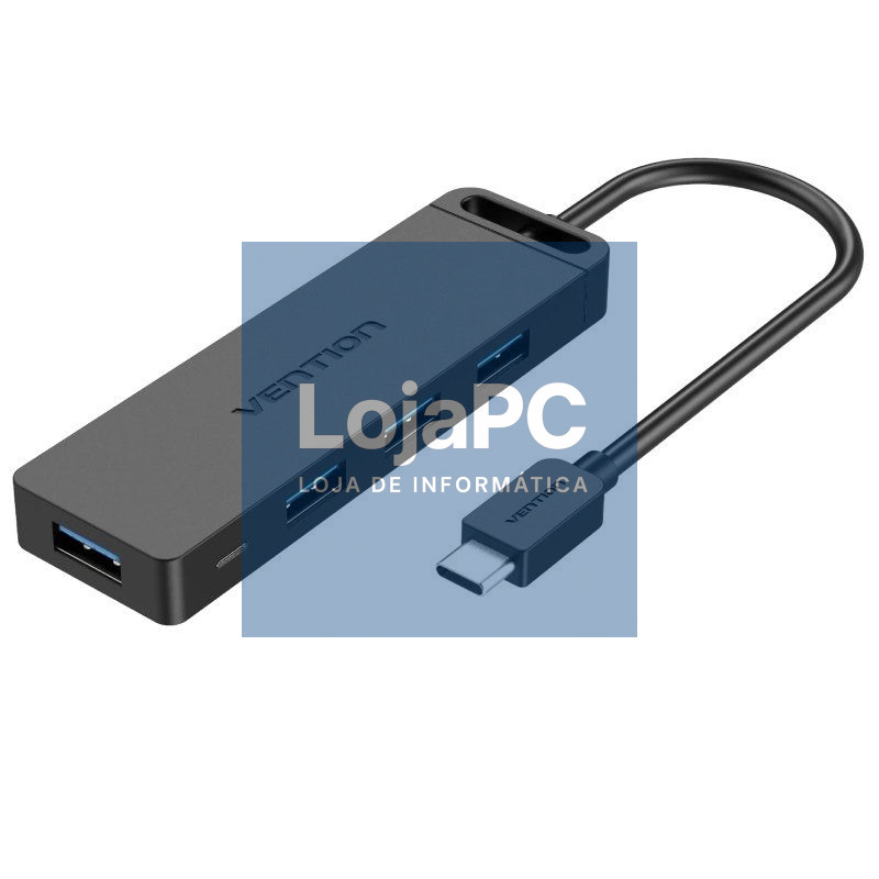 Hub USB Tipo-C Vention TGKBB/ 4xUSB/ 1xMicroUSB PD