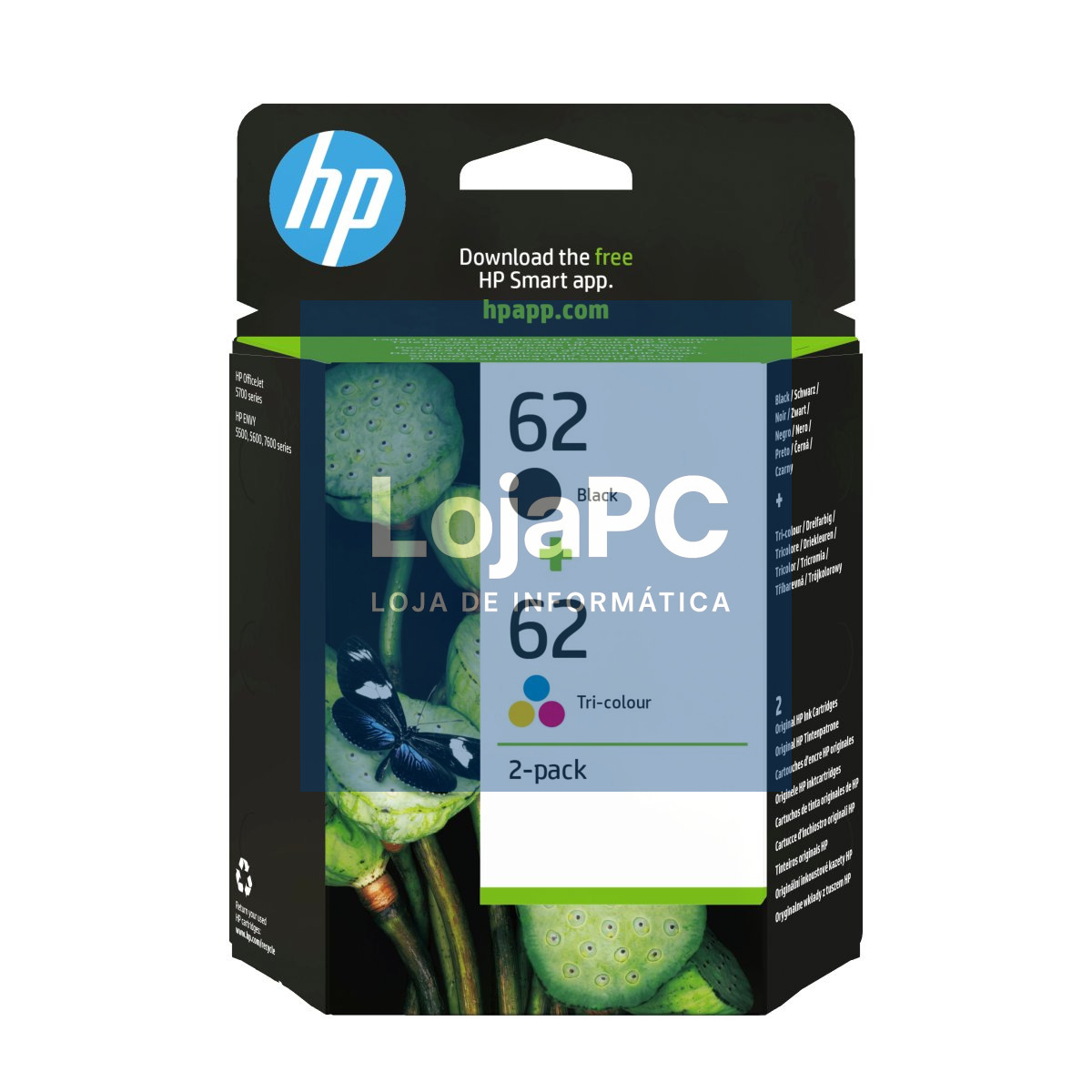 HP 62 original Ink cartridge N9J71AE 301 combo 2-Pack
