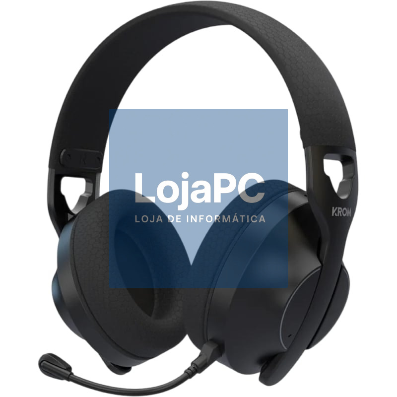 Auscultadores Gaming Sem Fios com Microfone Krom Phase/ Bluetooth/ Jack 3.5/ USB 2.0/ Pretos