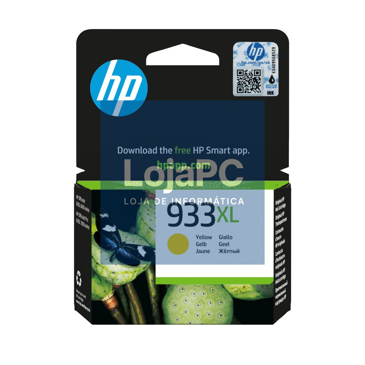 HP 933XL original Ink cartridge CN056AE BGY yellow high capacity 825 pages 1-pack Officejet