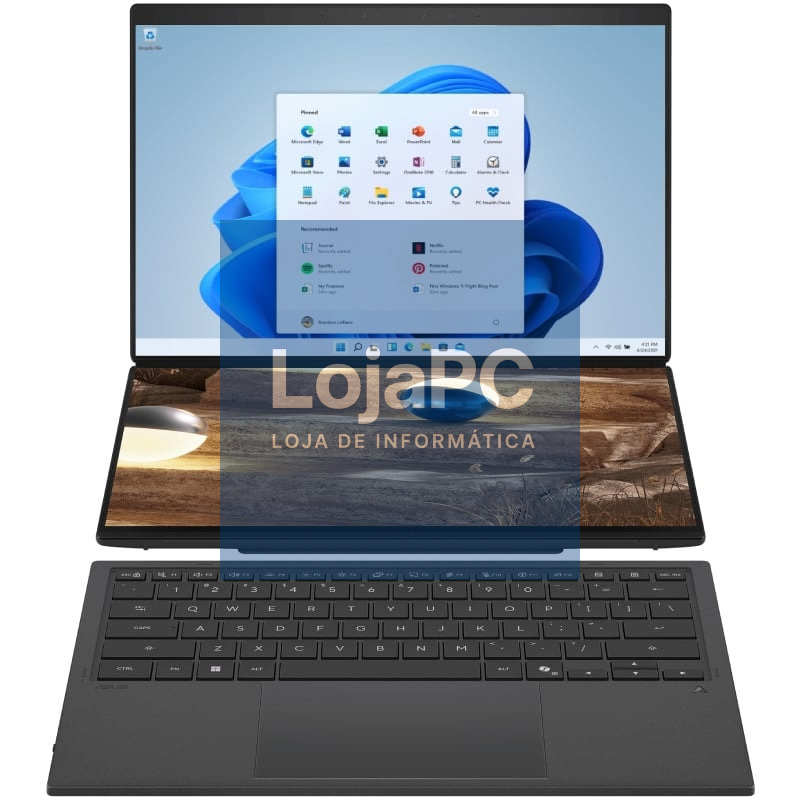 Portátil Convertible Asus ZenBook Duo OLED UX8407AA-SN504W Intel Core Ultra 9-386H/ 32GB/ 1TB SSD/ 14' Táctil/ Win11