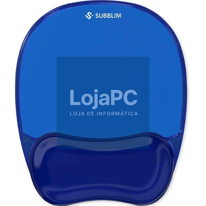 Tapete de rato Ergonómica Subblim Ergo Cristal Flex MousePad/ Azul Escuro