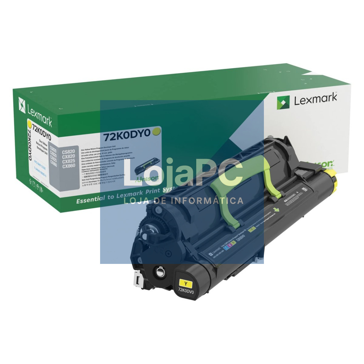 LEXMARK Developer Kit Return Program Yellow for CS820 CX820 CX825 CX860 300k