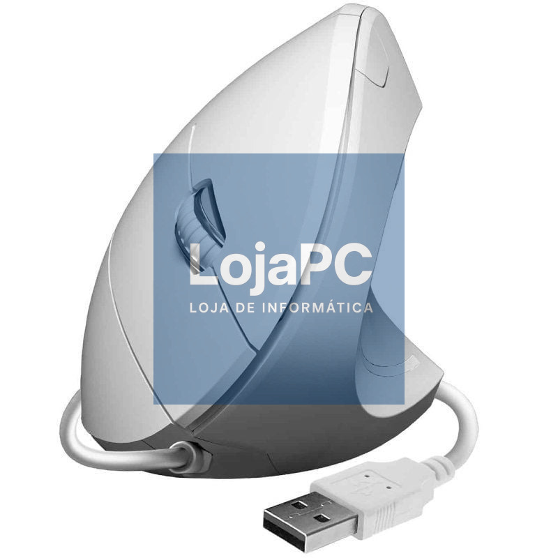Rato Vertical Subblim Glide Vertical Ergo Wired/ até 1600 DPI/ Branco