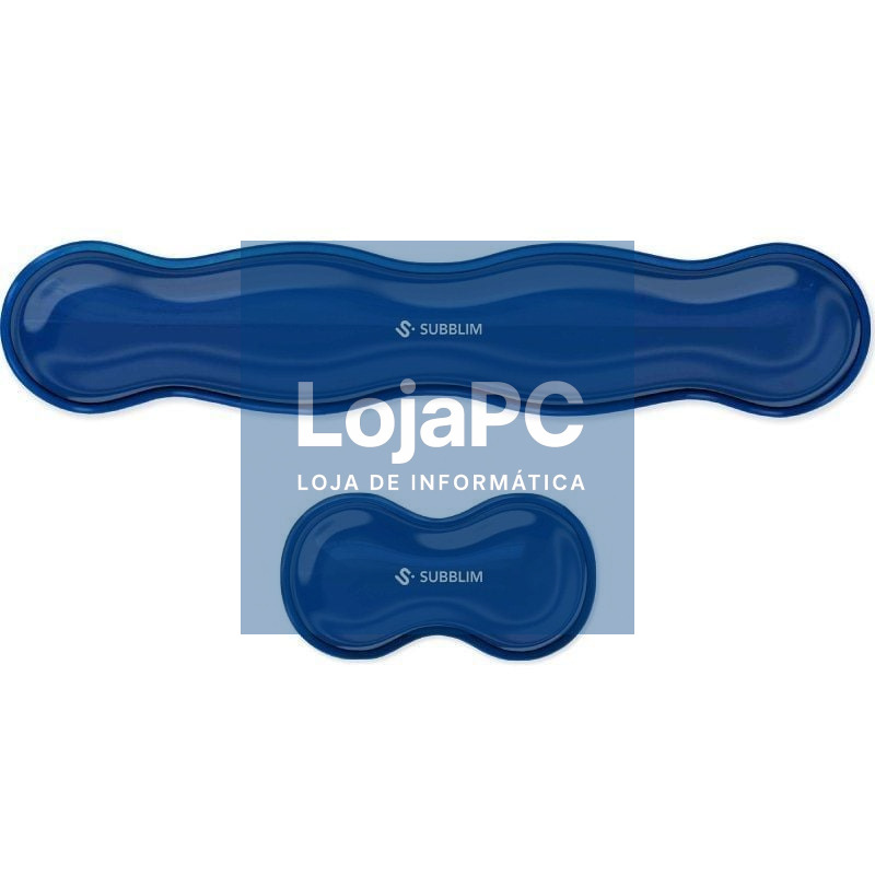 Pack de 2 Apoio de pulsos Subblim Ergo Crystal Flex/ Azul Escuro