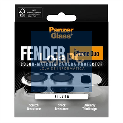 PanzerGlass Fender Camera Prot iPhone Duo Silver