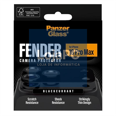 PanzerGlass Fender Camera Prot iPh 18ProMax Black