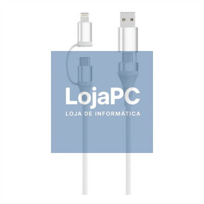 EWENT Cabo 4-1 60W 1m USB-C Lightning USB-A dados