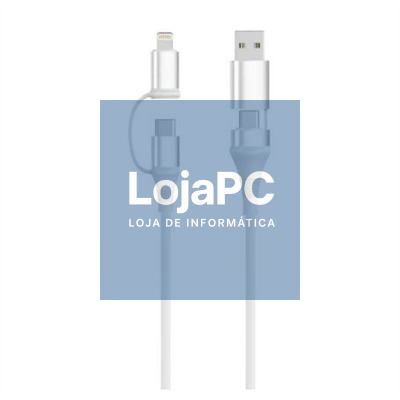 EWENT Cabo Carga 4-1 60W 2m USB-C Lightning USB-A