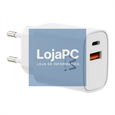EWENT Carregador Rápido Gan 30W USB-C PD USB-A PD/QC