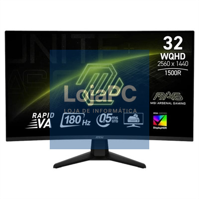 MSI MAG32CQ6F Monitor 31.5" WQHD 180Hz HDMI cur