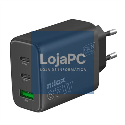 NILOX CARREGADOR 67W 2 USB-C USB-A