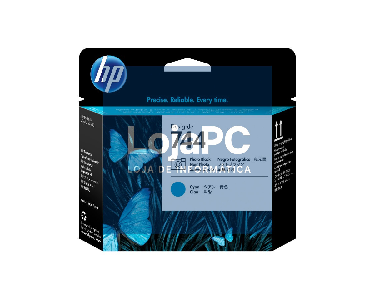 HP 744 original Printhead F9J86A Photo Black & Cyan