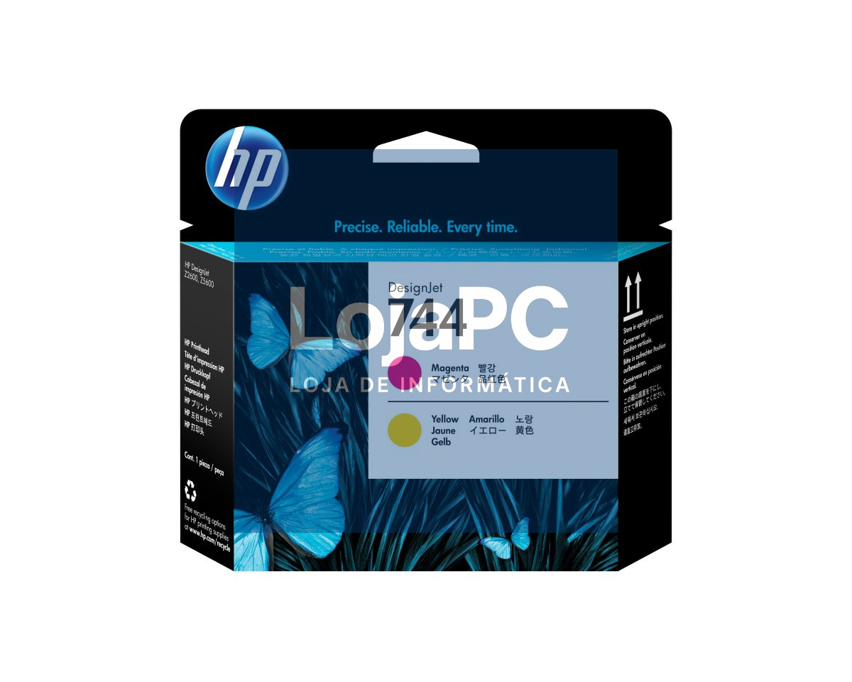 HP 744 original Printhead F9J87A Magenta & Yellow