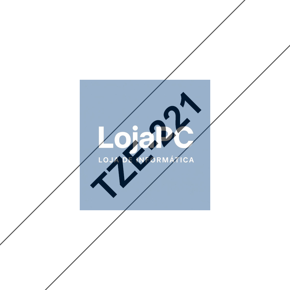 BROTHER TZE221 LAMINATE TAPE 9mm BLACK ON WHITE