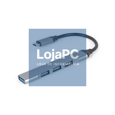 Gembird Hub USB-C 4P, USB 3.0 x 1 + USB 2.0 x 3