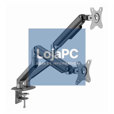 Gembird Braço Monitor Duplo Ajustável Cinzento