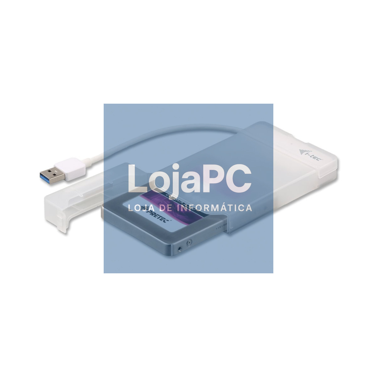 I-TEC USB 3.0 Advance MySafe Easy Enclosure 6.4cm 2.5inch External Enclosure for SATA HDD itegrated cable white