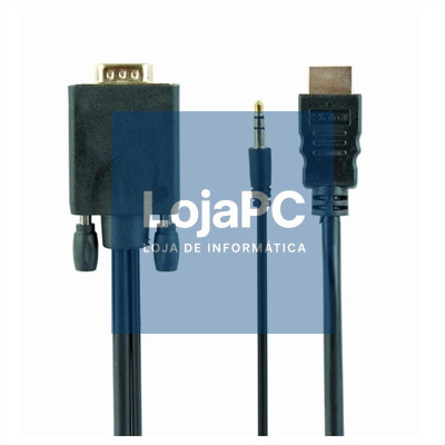 Gembird Cabo HDMI a VGA + audio 1.8 mt Preto