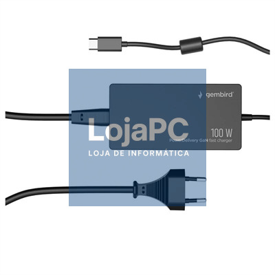 Gembird Carregador Rápido USB-C GaN P.Delivery 100W