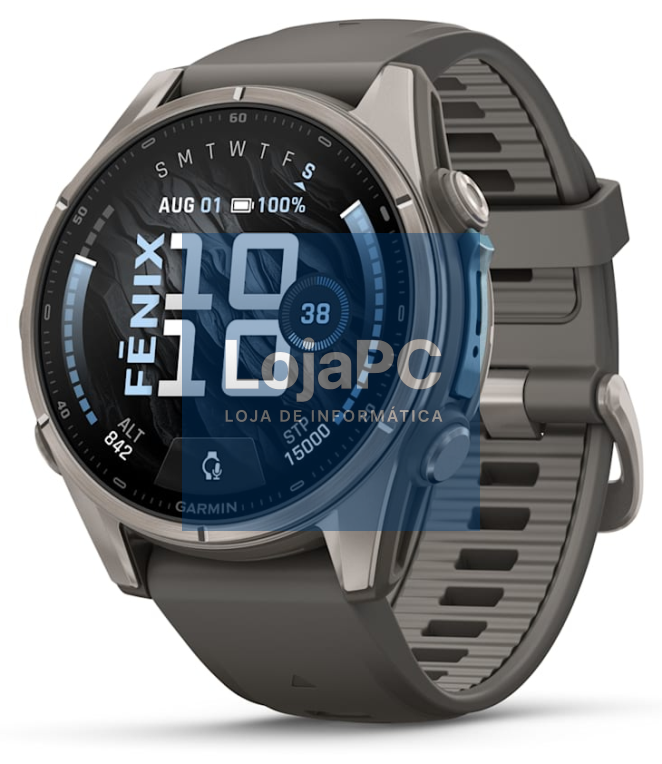 Garmin fenix 9 3,3 cm (1.3") AMOLED 43 mm Digital 416 x 416 Pixeles Ecrã táctil Titânio Wifi GPS (satélite)