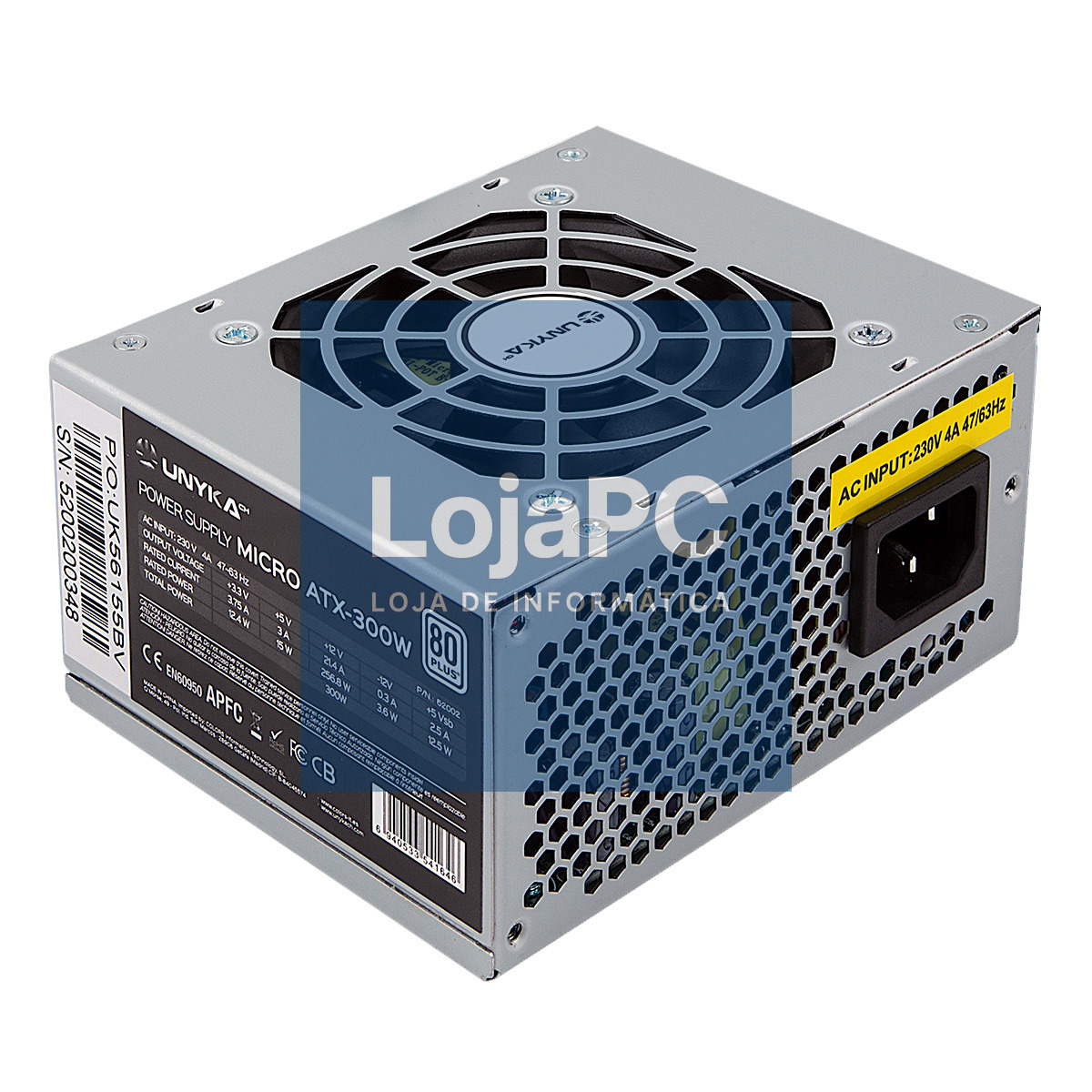 UNYKAch Fonte de Alimentação SFX 300W 85% Eficiente