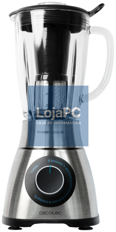 Cecotec Power Black Titanium 1300 Perfectmix 1,8 L Batidora de vaso 1300 W Preto, Titânio