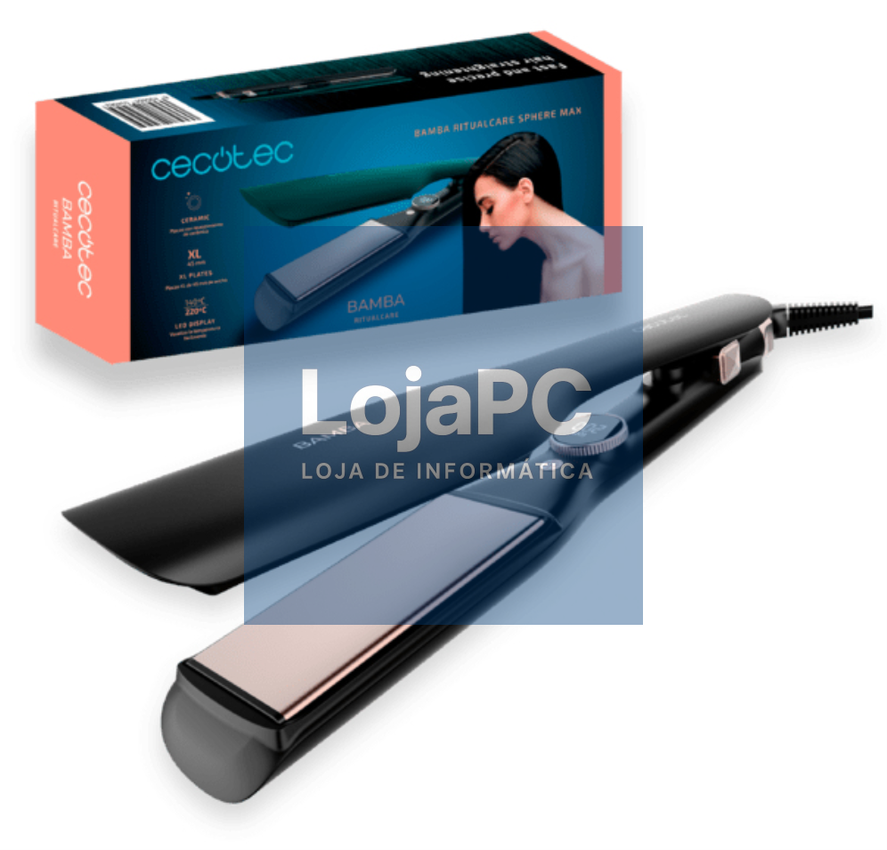 Cecotec Bamba RitualCare Sphere Max Plancha de pelo Caliente Preto 1,8 m
