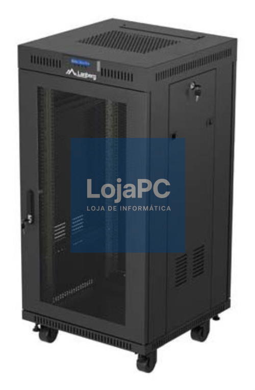 Lanberg FF01-6622-23BL armário rack 22U Rack o bastidor independiente Preto