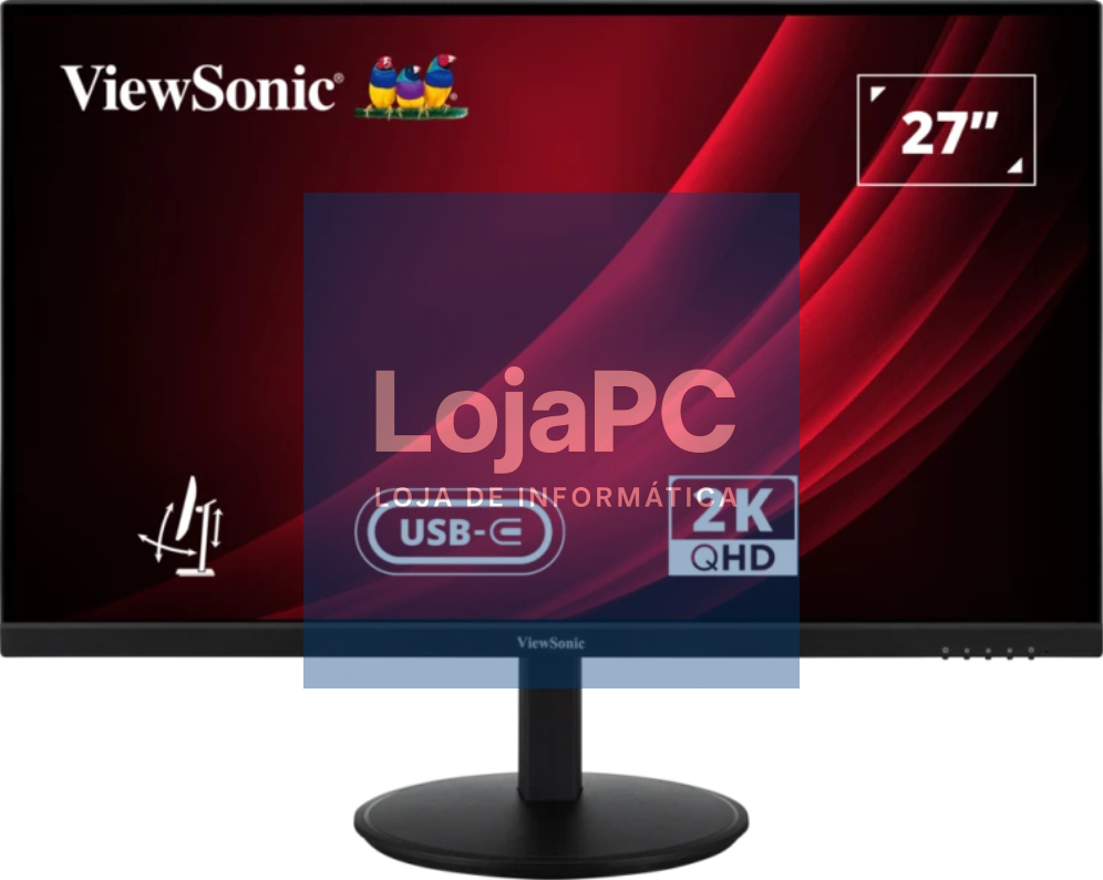 Viewsonic VG Series VG2709-2K-MHDU-2 ecrã para PC 68,6 cm (27") 2560 x 1440 Pixeles Quad HD LED Preto