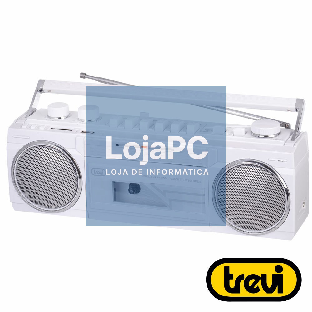 Rádio Cassete MW/FM/SW MP3 Bluetooth Branco TREVI