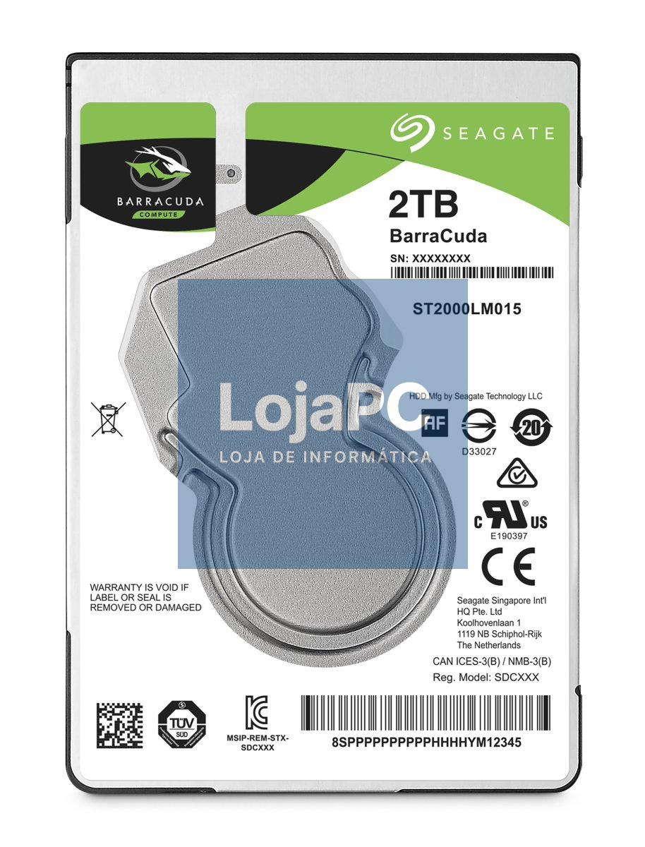 SEAGATE Barracuda 2TB HDD SATA 6Gb/s 5400rpm 2.5inch 7mm height 128Mb cache BLK