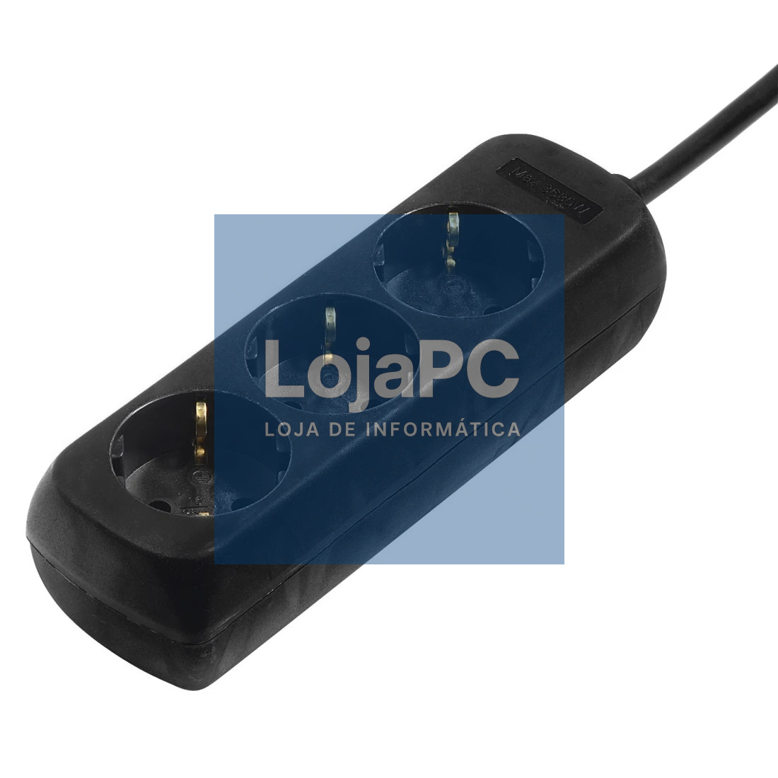 HAMA extension lead 3fold 3m with childlock black