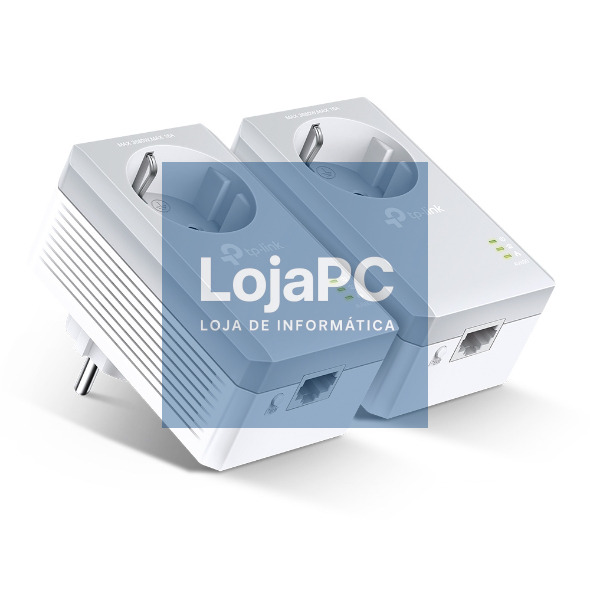TP-LINK AV500+ Powerline Kit with AC Pass Through 500Mbps Powerline Speed 1port Fast Ethernet Homeplug AV Green Powerline Plug