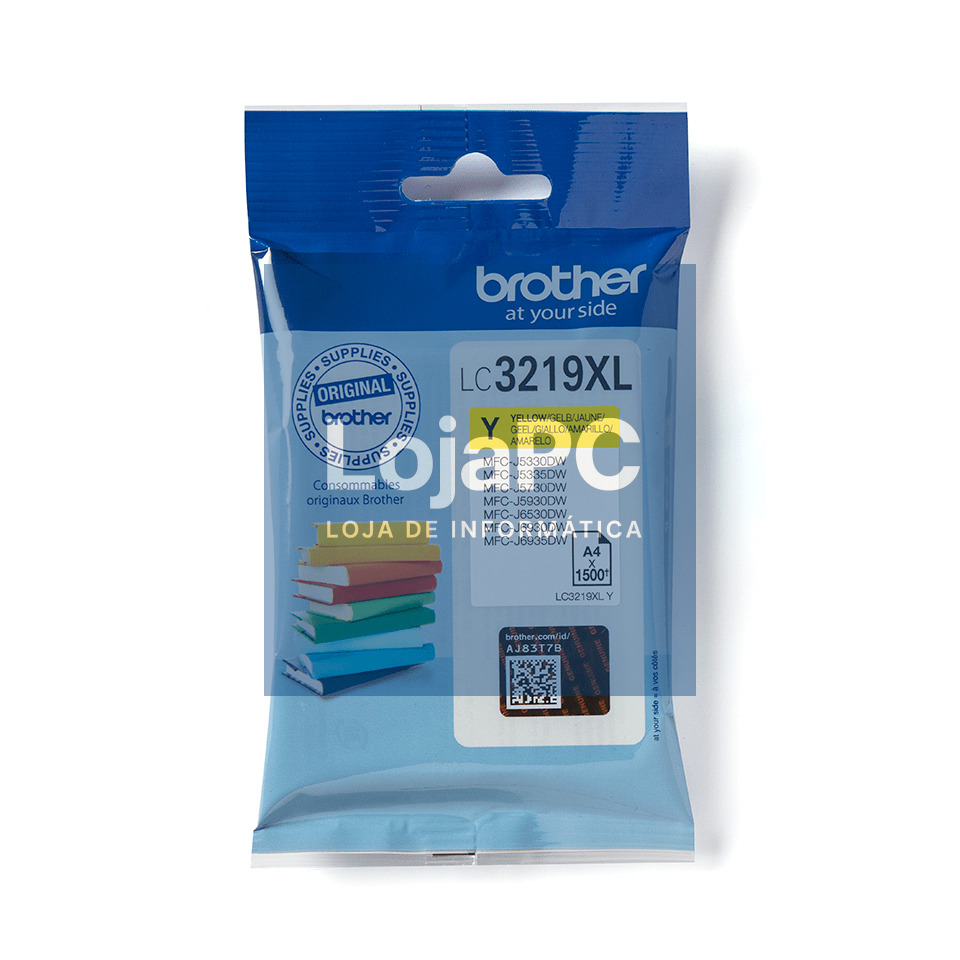 Tinteiro BROTHER LC3219XLY Amarelo XL - MFC J5330DW/5730DW/6530DW/6930DW/6935DW
