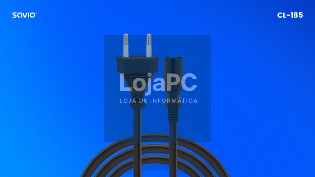 CABLE ALIMENTACION UNIVERSAL SAVIO CL-185 ANG 5M — imagem 2