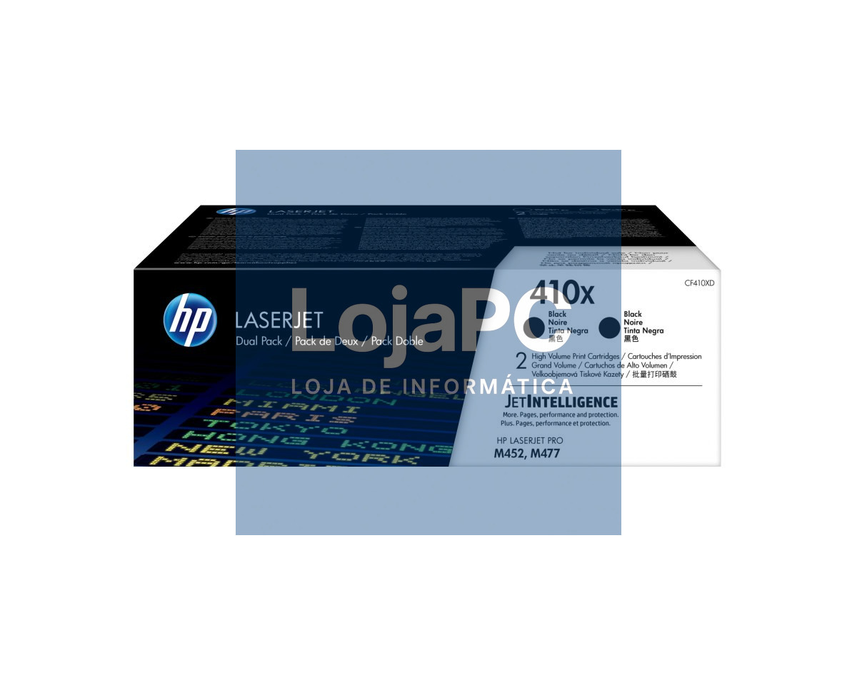 HP 410X original LaserJet Toner Cartidge CF410XD Black High Yield 2-pack