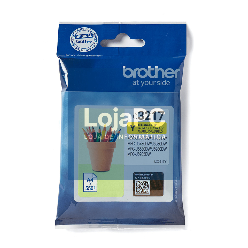 BROTHER LC3217Y Amarelo - MFC J5330DW/5730DW/6530DW/6930DW/6935DW