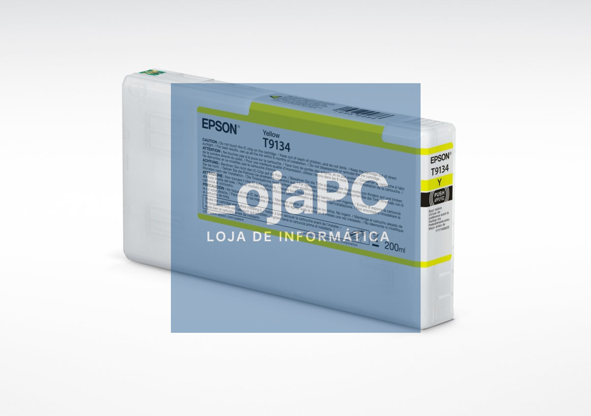 Tinteiro EPSON T9134 Amarelo 200ml - SureColor SC-P5000