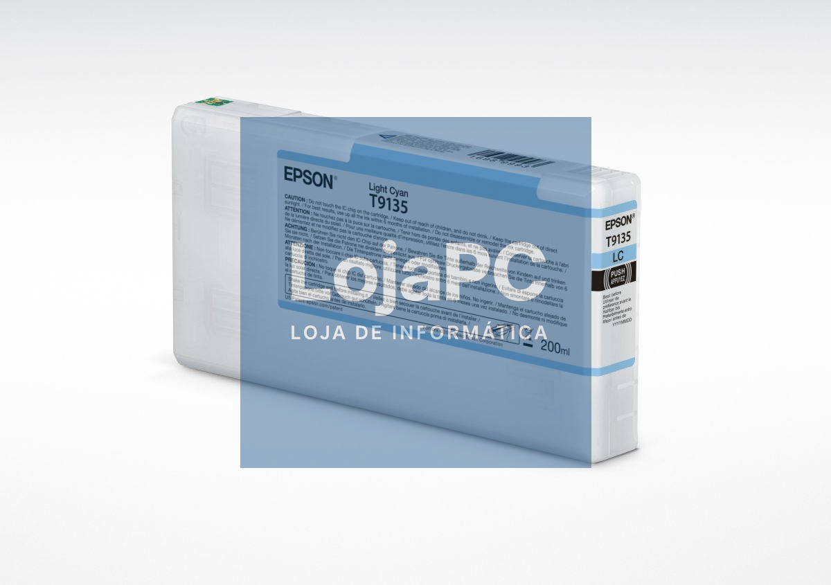 Tinteiro EPSON T9135 Ciano Claro 200ml - SureColor SC-P5000