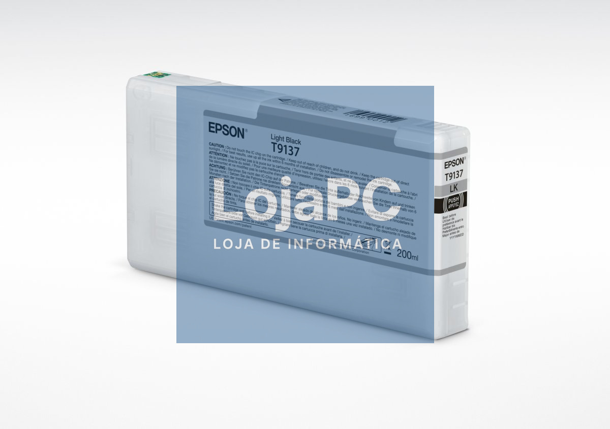 Tinteiro EPSON T9137 Cinzento 200ml - SureColor SC-P5000
