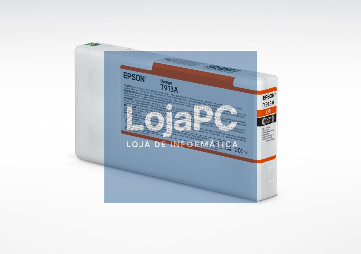 Tinteiro EPSON T913A Laranja 200ml - SureColor SC-P5000