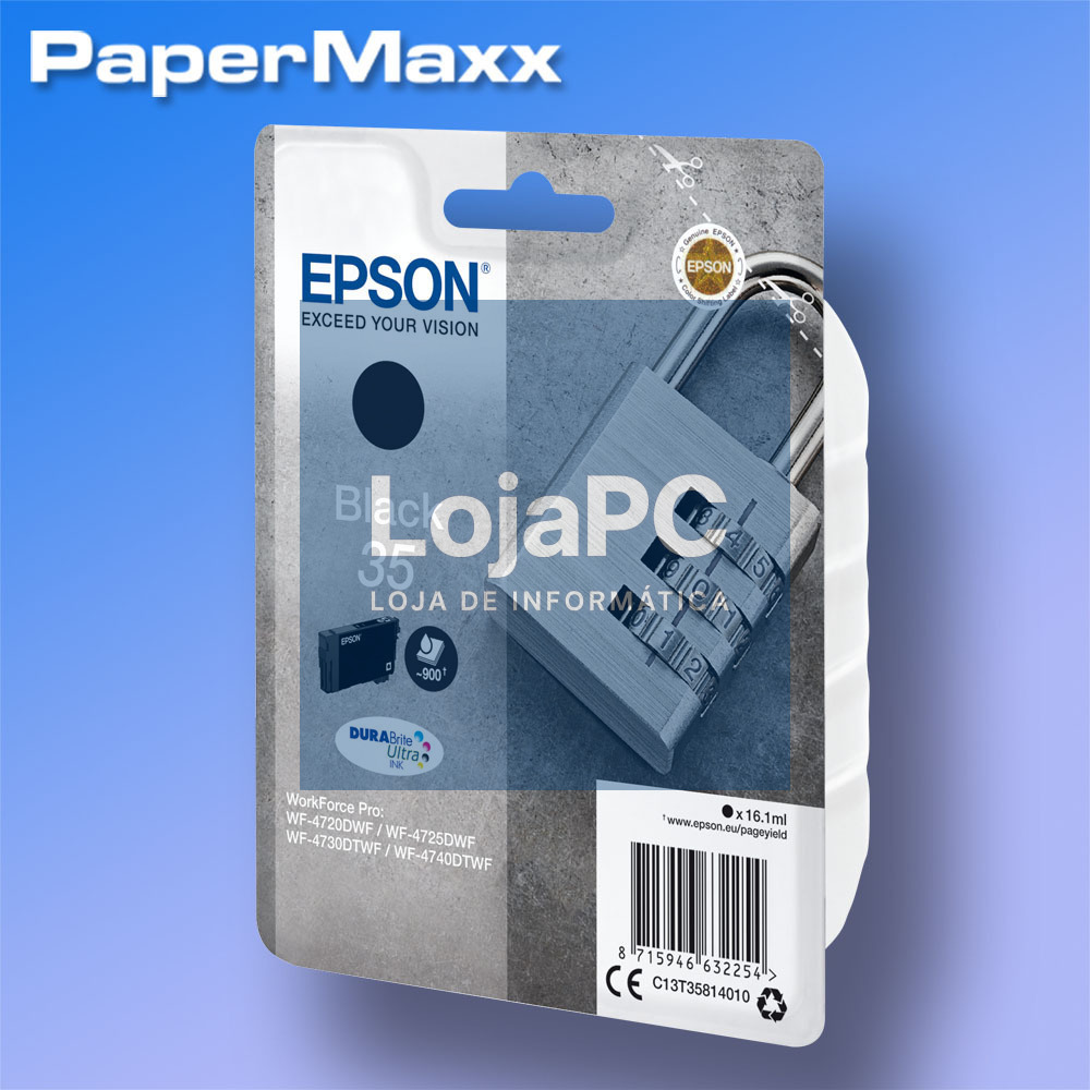 Tinteiro EPSON 35 Preto - WorkForce Pro WF-4720/4725/4730/4740